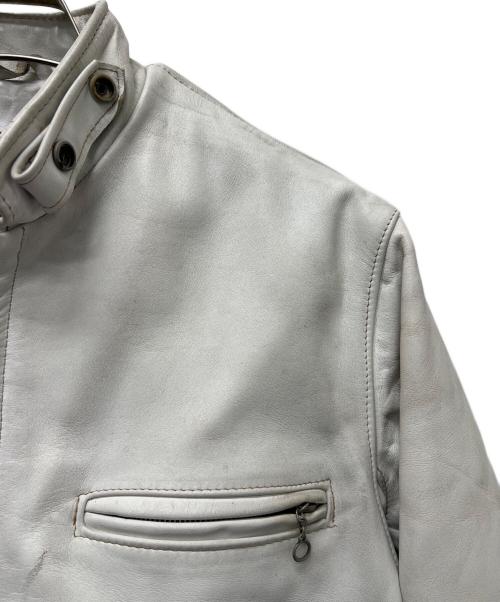 Schott（ショット）Schott (ショット) シングルライダースジャケット ホワイト サイズ:３８の古着・服飾アイテム