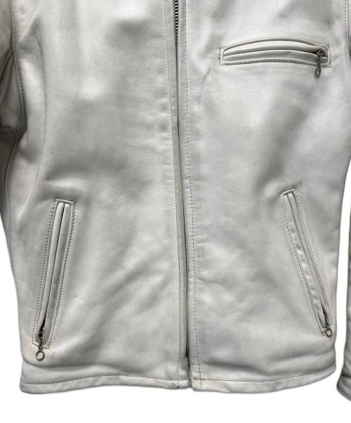 Schott（ショット）Schott (ショット) シングルライダースジャケット ホワイト サイズ:３８の古着・服飾アイテム