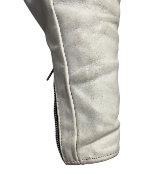 Schott（ショット）Schott (ショット) シングルライダースジャケット ホワイト サイズ:３８の古着・服飾アイテム