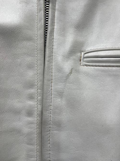 Schott（ショット）Schott (ショット) シングルライダースジャケット ホワイト サイズ:３８の古着・服飾アイテム