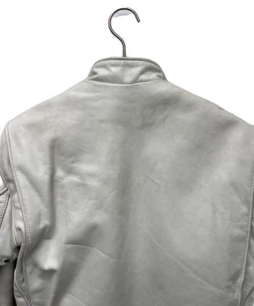 Schott（ショット）Schott (ショット) シングルライダースジャケット ホワイト サイズ:３８の古着・服飾アイテム