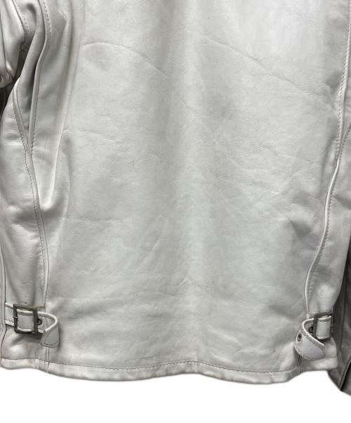 Schott（ショット）Schott (ショット) シングルライダースジャケット ホワイト サイズ:３８の古着・服飾アイテム