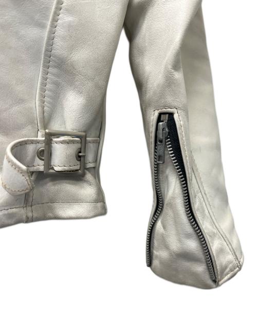 Schott（ショット）Schott (ショット) シングルライダースジャケット ホワイト サイズ:３８の古着・服飾アイテム
