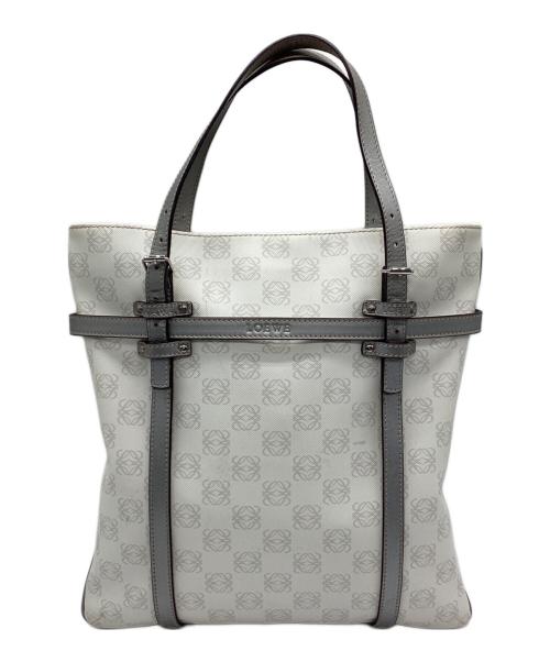 LOEWE（ロエベ）LOEWE (ロエベ) アナグラムトートバッグ ホワイト×グレーの古着・服飾アイテム