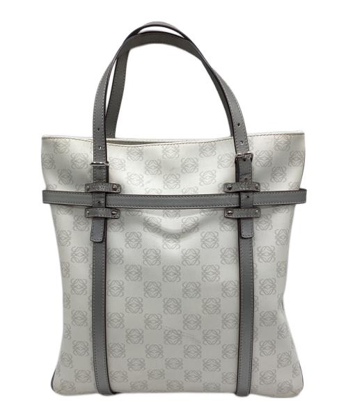 LOEWE（ロエベ）LOEWE (ロエベ) アナグラムトートバッグ ホワイト×グレーの古着・服飾アイテム