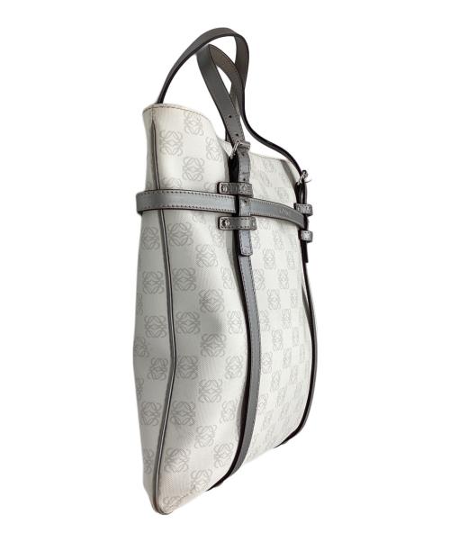 LOEWE（ロエベ）LOEWE (ロエベ) アナグラムトートバッグ ホワイト×グレーの古着・服飾アイテム