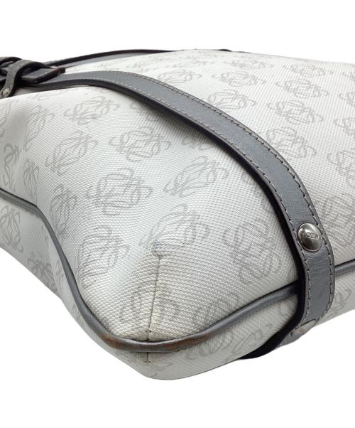LOEWE（ロエベ）LOEWE (ロエベ) アナグラムトートバッグ ホワイト×グレーの古着・服飾アイテム