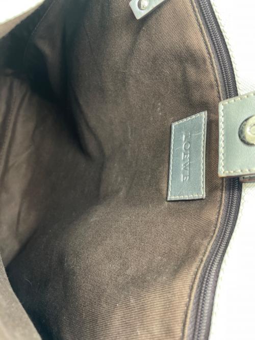 LOEWE（ロエベ）LOEWE (ロエベ) アナグラムトートバッグ ホワイト×グレーの古着・服飾アイテム