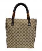 GUCCIグッチ）の古着「バンブーハンドルトートバッグ」｜ブラウン