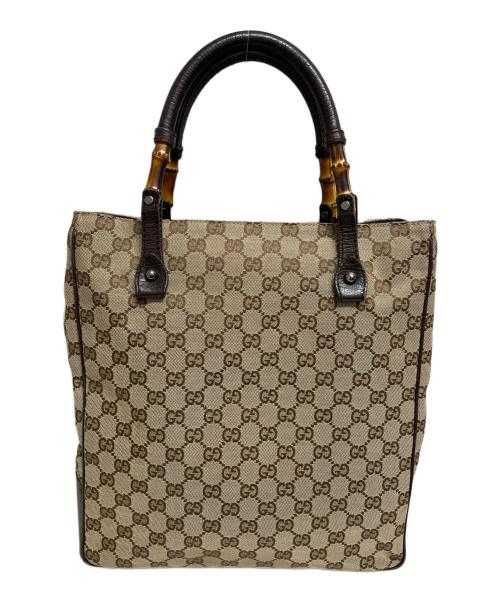 GUCCI（グッチ）GUCCI (グッチ) バンブーハンドルトートバッグ ブラウンの古着・服飾アイテム