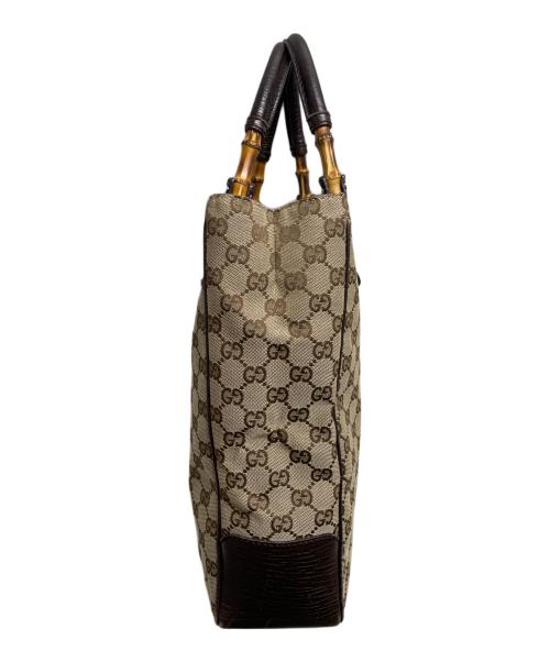 GUCCI（グッチ）GUCCI (グッチ) バンブーハンドルトートバッグ ブラウンの古着・服飾アイテム