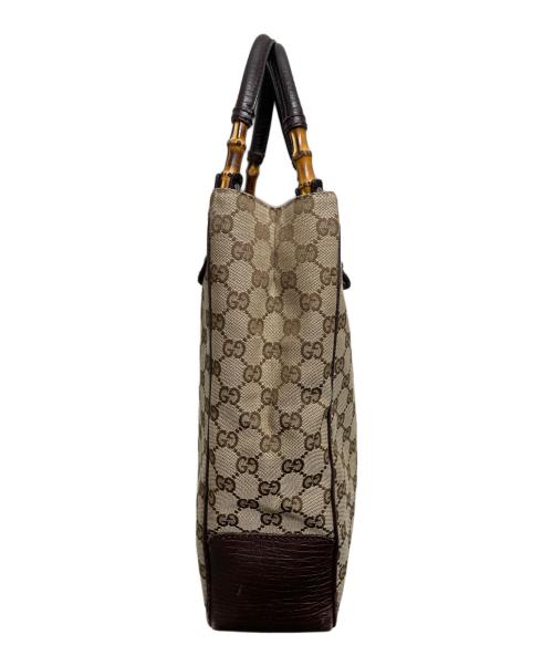 GUCCI（グッチ）GUCCI (グッチ) バンブーハンドルトートバッグ ブラウンの古着・服飾アイテム