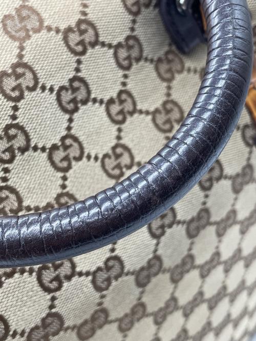 GUCCI（グッチ）GUCCI (グッチ) バンブーハンドルトートバッグ ブラウンの古着・服飾アイテム