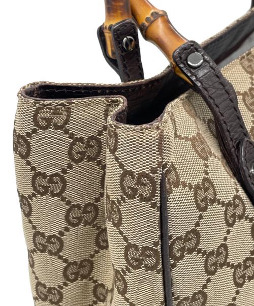 GUCCI（グッチ）GUCCI (グッチ) バンブーハンドルトートバッグ ブラウンの古着・服飾アイテム