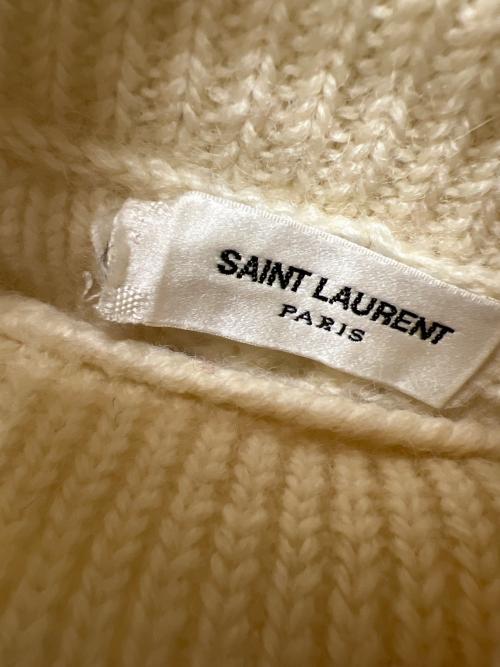 Saint Laurent Paris（サンローランパリ）Saint Laurent Paris (サンローランパリ) ケーブルタートルネックニット ホワイト サイズ:Ｓの古着・服飾アイテム