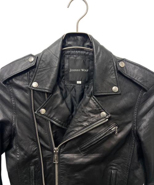 JOHNNY WOLF（ジョニーウルフ）JOHNNY WOLF (ジョニーウルフ) ダブルライダースジャケット ブラック サイズ:１の古着・服飾アイテム