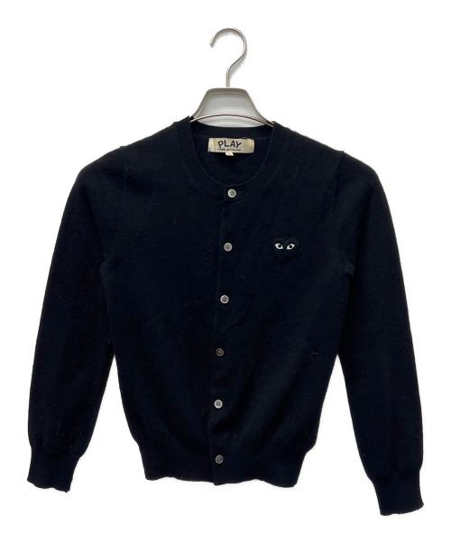 PLAY COMME des GARCONS（プレイコムデギャルソン）PLAY COMME des GARCONS (プレイコムデギャルソン) ハートロゴワッペンカーディガン ブラック サイズ:Ｓの古着・服飾アイテム