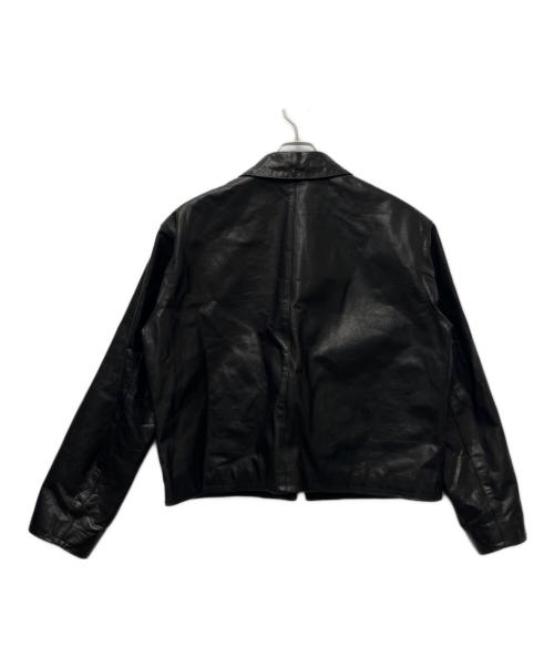 H BEAUTY&YOUTH（エイチ ビューティー&ユース）H BEAUTY&YOUTH (エイチ ビューティー&ユース) COW LEATHER ZIP JACKET  ブラック サイズ:Ｓの古着・服飾アイテム
