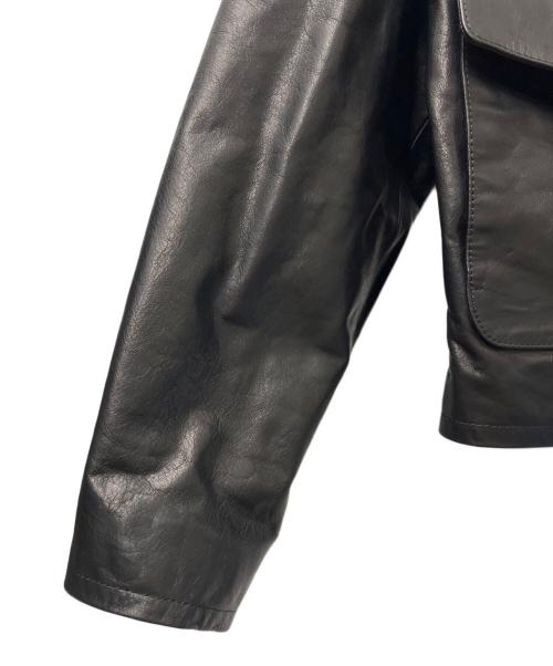 H BEAUTY&YOUTH（エイチ ビューティー&ユース）H BEAUTY&YOUTH (エイチ ビューティー&ユース) COW LEATHER ZIP JACKET  ブラック サイズ:Ｓの古着・服飾アイテム