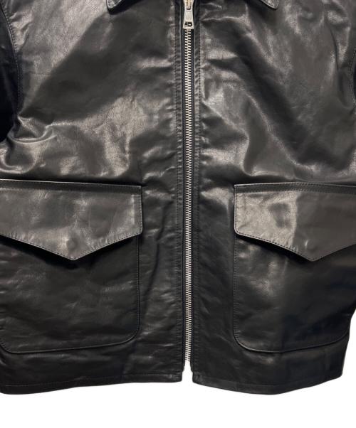 H BEAUTY&YOUTH（エイチ ビューティー&ユース）H BEAUTY&YOUTH (エイチ ビューティー&ユース) COW LEATHER ZIP JACKET  ブラック サイズ:Ｓの古着・服飾アイテム