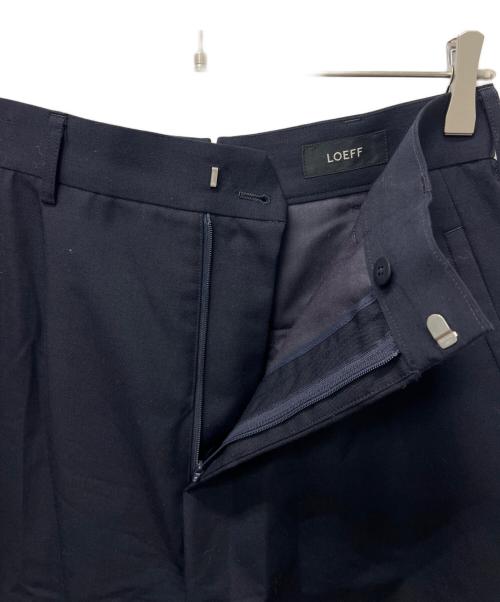 LOEFF（ロエフ）LOEFF (ロエフ) ウールギャバボンタントラウザーパンツ ネイビー サイズ:２の古着・服飾アイテム