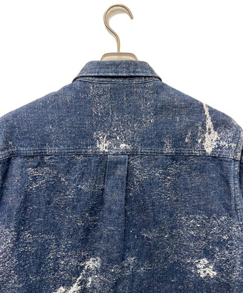 BEAUTY&YOUTH（ビューティーアンドユース）BEAUTY&YOUTH (ビューティーアンドユース) ジャガード デニム レギュラー シャツ FORM型 ver2 インディゴ サイズ:Ｍの古着・服飾アイテム