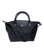LONGCHAMPロンシャン）の古着「2WAYバッグ　LONGCHAMP（ロンシャン）　L1512578001　ルプリアージュネオ」｜ブラック