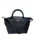 LONGCHAMP（ロンシャン）の古着「2WAYバッグ　LONGCHAMP（ロンシャン）　L1512578001　ルプリアージュネオ」｜ブラック