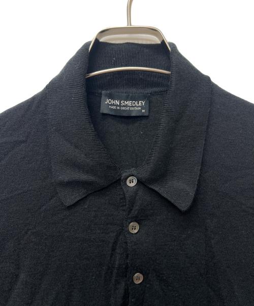 JOHN SMEDLEY（ジョンスメドレー）JOHN SMEDLEY (ジョンスメドレー) ニットポロシャツ ブラック サイズ:Ｍの古着・服飾アイテム