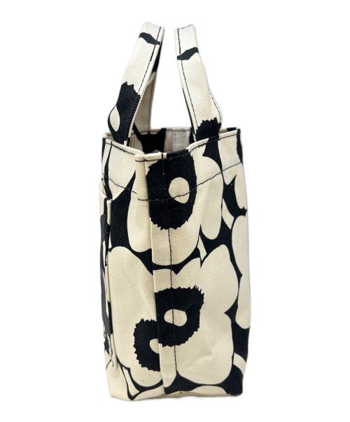 marimekko（マリメッコ）marimekko (マリメッコ) トートバッグ　marimekko（マリメッコ）　Mono Mini Tote ブラック×アイボリーの古着・服飾アイテム