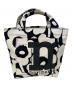 marimekko（マリメッコ）の古着「トートバッグ　marimekko（マリメッコ）　Mono Mini Tote」｜ブラック×アイボリー