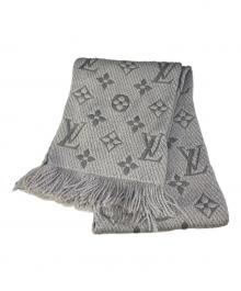 LOUIS VUITTON（ルイ ヴィトン）の古着「マフラー エシャルプ・ロゴマニア」｜グレー