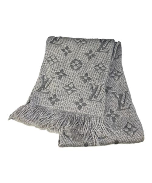 LOUIS VUITTON（ルイ ヴィトン）LOUIS VUITTON (ルイ ヴィトン) マフラー エシャルプ・ロゴマニア グレーの古着・服飾アイテム