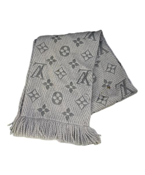 LOUIS VUITTON（ルイ ヴィトン）LOUIS VUITTON (ルイ ヴィトン) マフラー エシャルプ・ロゴマニア グレーの古着・服飾アイテム