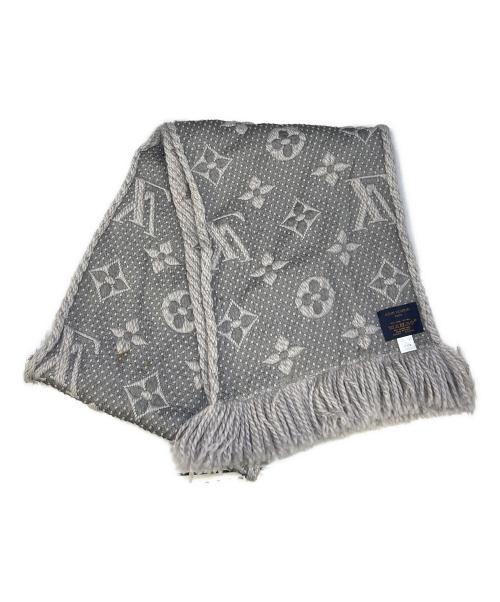 LOUIS VUITTON（ルイ ヴィトン）LOUIS VUITTON (ルイ ヴィトン) マフラー エシャルプ・ロゴマニア グレーの古着・服飾アイテム