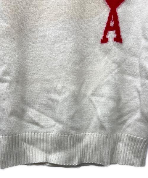 ami（アミ）ami (アミ) クルーネックニット ホワイト サイズ:Ｓの古着・服飾アイテム