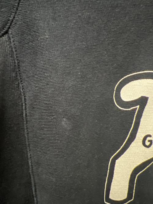 GUCCI（グッチ）GUCCI (グッチ) ラムロゴ オーバーサイズ プルオーバー パーカー ネイビー サイズ:ＸＳの古着・服飾アイテム