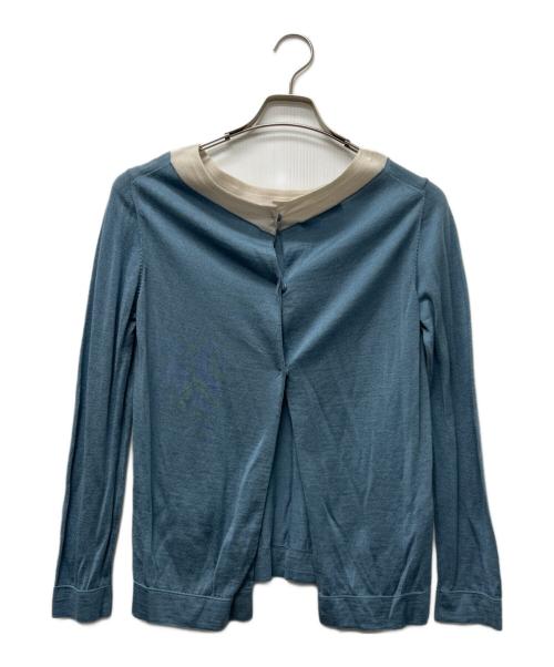 PRADA（プラダ）PRADA (プラダ) シルク混カーディガン スカイブルー サイズ:４０の古着・服飾アイテム