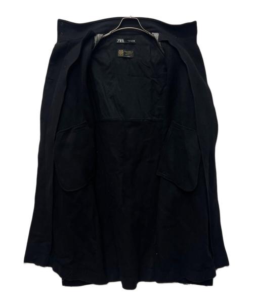 ZARA（ザラ）ZARA (ザラ) デニムドッキングポンチョコート ブラック×ブルー サイズ:Ｍの古着・服飾アイテム