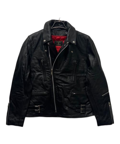 Liugoo Leathers（リューグーレザーズ）Liugoo Leathers (リューグーレザーズ) ダブルライダースジャケット ブラック サイズ:４０の古着・服飾アイテム