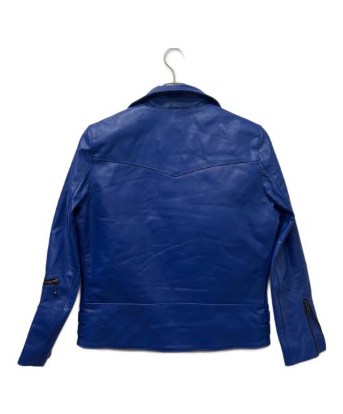 Liugoo Leathers（リューグーレザーズ）Liugoo Leathers (リューグーレザーズ) ライダースジャケット ブルー サイズ:Ｌの古着・服飾アイテム