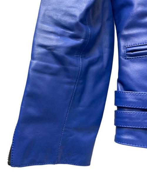 Liugoo Leathers（リューグーレザーズ）Liugoo Leathers (リューグーレザーズ) ライダースジャケット ブルー サイズ:Ｌの古着・服飾アイテム