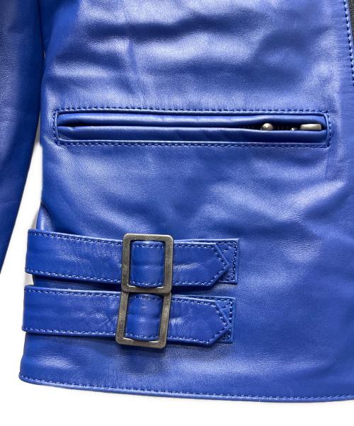 Liugoo Leathers（リューグーレザーズ）Liugoo Leathers (リューグーレザーズ) ライダースジャケット ブルー サイズ:Ｌの古着・服飾アイテム