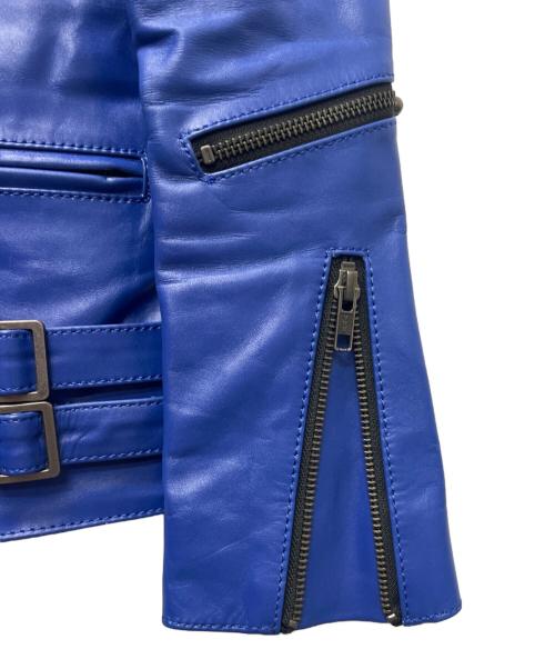 Liugoo Leathers（リューグーレザーズ）Liugoo Leathers (リューグーレザーズ) ライダースジャケット ブルー サイズ:Ｌの古着・服飾アイテム