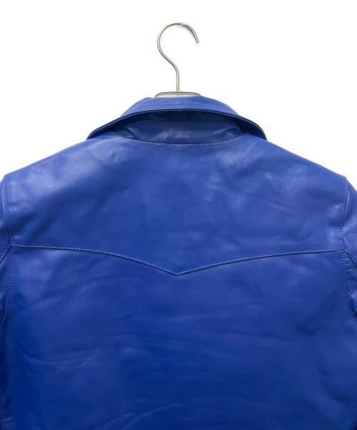 Liugoo Leathers（リューグーレザーズ）Liugoo Leathers (リューグーレザーズ) ライダースジャケット ブルー サイズ:Ｌの古着・服飾アイテム