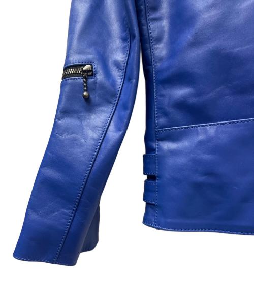 Liugoo Leathers（リューグーレザーズ）Liugoo Leathers (リューグーレザーズ) ライダースジャケット ブルー サイズ:Ｌの古着・服飾アイテム