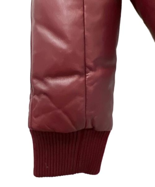 Liugoo Leathers（リューグーレザーズ）Liugoo Leathers (リューグーレザーズ) ラムレザーダウンジャケット レッド サイズ:Ｌの古着・服飾アイテム