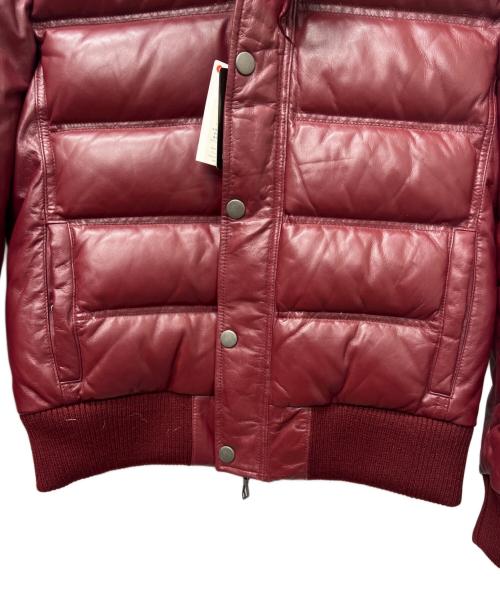 Liugoo Leathers（リューグーレザーズ）Liugoo Leathers (リューグーレザーズ) ラムレザーダウンジャケット レッド サイズ:Ｌの古着・服飾アイテム
