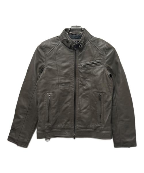 Liugoo Leathers（リューグーレザーズ）Liugoo Leathers (リューグーレザーズ) シングルライダースジャケット グレー サイズ:Ｍの古着・服飾アイテム