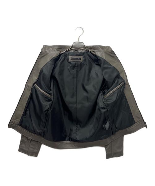 Liugoo Leathers（リューグーレザーズ）Liugoo Leathers (リューグーレザーズ) シングルライダースジャケット グレー サイズ:Ｍの古着・服飾アイテム